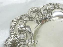 ANTIQUE FLAT PLATE SILVER TRAY PLATE SOLID SILVER PORTUGUESE HALLMARKS 172 grams