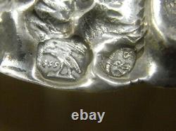 ANTIQUE FLAT PLATE SILVER TRAY PLATE SOLID SILVER PORTUGUESE HALLMARKS 172 grams