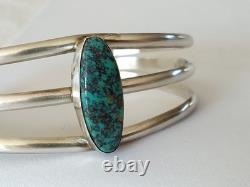ANTIQUE NAVAJO STERLING SILVER TURQUOISE BRACELET Native Sterling