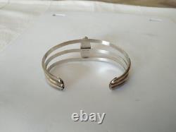 ANTIQUE NAVAJO STERLING SILVER TURQUOISE BRACELET Native Sterling