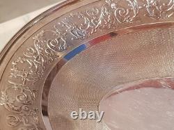 ANTIQUE PRETTY LARGE SILVER BASKET WITH HANDLE 585 GRAMS