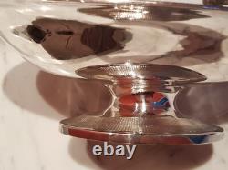 ANTIQUE PRETTY LARGE SILVER BASKET WITH HANDLE 585 GRAMS