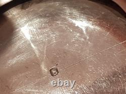 ANTIQUE PRETTY LARGE SILVER BASKET WITH HANDLE 585 GRAMS