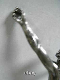 ANTIQUE RARE CHRIST CRUCIFIX SOLID SILVER RELIGIOUS STATUE JESUS 251 grams