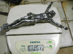 ANTIQUE RARE CHRIST CRUCIFIX SOLID SILVER RELIGIOUS STATUE JESUS 251 grams