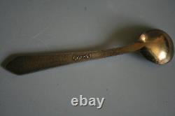 ANTIQUE RUSSIAN CUP IN STERLING SILVER 19th CENTURY AND WHITE METAL SPOON