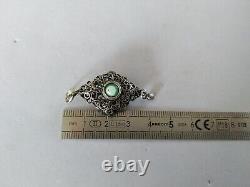 ANTIQUE SILVER FILIGREE ROSARY PENDANT BAVARIA 19th CENTURY ENAMEL BAVARIAN