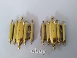 ANTIQUE SILVER GILT EMPIRE CLASPS for bracelet necklace 1819 1838