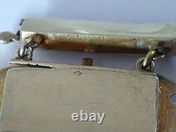 ANTIQUE SILVER GILT EMPIRE CLASPS for bracelet necklace 1819 1838