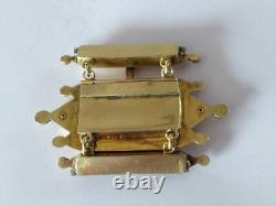 ANTIQUE SILVER GILT EMPIRE CLASPS for bracelet necklace 1819 1838