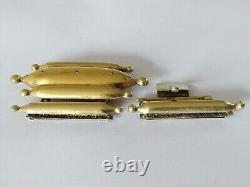 ANTIQUE SILVER GILT EMPIRE CLASPS for bracelet necklace 1819 1838