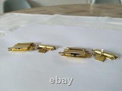 ANTIQUE SILVER GILT EMPIRE CLASPS for bracelet necklace 1819 1838