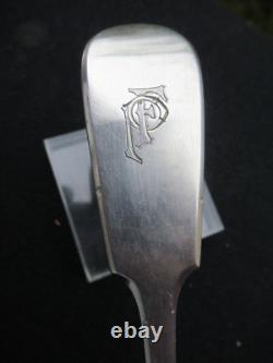 ANTIQUE SILVER SOLID SALT SPOON 205 mm 59 G