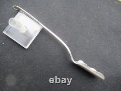 ANTIQUE SILVER SOLID SALT SPOON 205 mm 59 G
