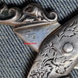 ANTIQUE SOLID SILVER SCISSORS OF 916 THOUSANDTHS. Weight 46.20 gr. 145 x 50 mm