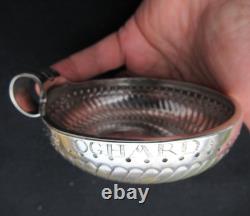 ANTIQUE SOLID SILVER TASTEVIN NAMED TASTE VIN hallmark JFP ROOSTER 116 g 93 mm