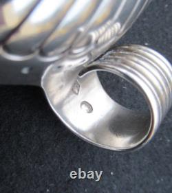 ANTIQUE SOLID SILVER TASTEVIN NAMED TASTE VIN hallmark JFP ROOSTER 116 g 93 mm