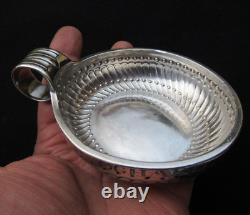 ANTIQUE SOLID SILVER TASTEVIN NAMED TASTE VIN hallmark JFP ROOSTER 116 g 93 mm