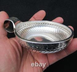 ANTIQUE SOLID SILVER TASTEVIN NAMED TASTE VIN hallmark JFP ROOSTER 116 g 93 mm