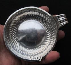 ANTIQUE SOLID SILVER TASTEVIN NAMED TASTE VIN hallmark JFP ROOSTER 116 g 93 mm