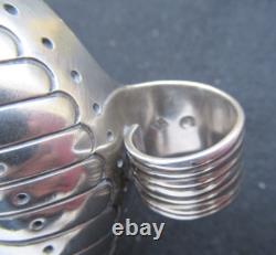 ANTIQUE SOLID SILVER TASTEVIN NAMED TASTE VIN hallmark JFP ROOSTER 116 g 93 mm