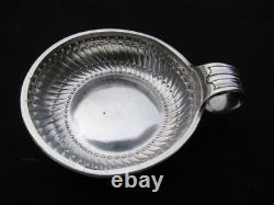 ANTIQUE SOLID SILVER TASTEVIN NAMED TASTE VIN hallmark JFP ROOSTER 116 g 93 mm