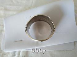 ANTIQUE STERLING SILVER DRAGON CUFF BRACELET CHINA INDOCHINA