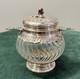 Antique Sugar Bowl Or Candy Dish In Solid Silver And Crystal By Silversmith Veyrat Minerve 19th Century