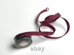 ANTIQUE Sterling Silver Sewing Measuring Tape