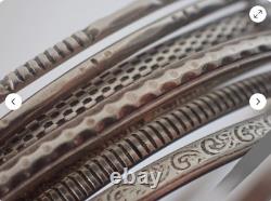 ANTIQUE Weekly Bracelet in Solid Silver 40 grams. LARGE model. MAGNIFICENT