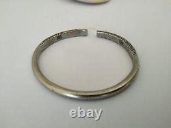 Ancien Bracelet Jonc Argent Massif Dragon Chine XIX Chinese Export Silver