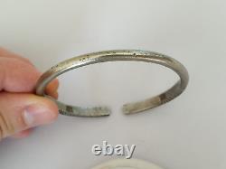 Ancien Bracelet Jonc Argent Massif Dragon Chine XIX Chinese Export Silver