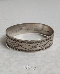 Ancien Bracelet Massif Berber Bibru Ethnic Argent