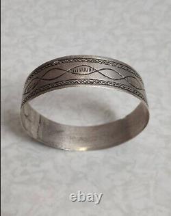 Ancien Bracelet Massif Berber Bibru Ethnic Argent