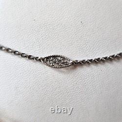 Ancien Necklace Silver 925 Watermarked Poinçonné Sanglier 61 CM