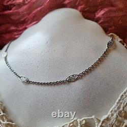 Ancien Necklace Silver 925 Watermarked Poinçonné Sanglier 61 CM