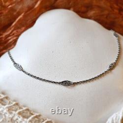 Ancien Necklace Silver 925 Watermarked Poinçonné Sanglier 61 CM