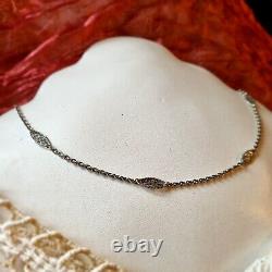 Ancien Necklace Silver 925 Watermarked Poinçonné Sanglier 61 CM