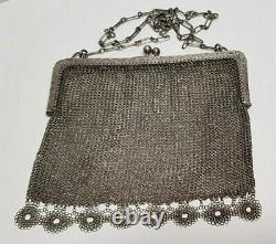 Ancien Sac Main Port Currency Mailly Argent Massif 104 G # G7