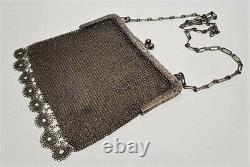 Ancien Sac Main Port Currency Mailly Argent Massif 104 G # G7