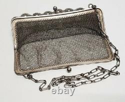 Ancien Sac Main Port Currency Mailly Argent Massif 104 G # G7