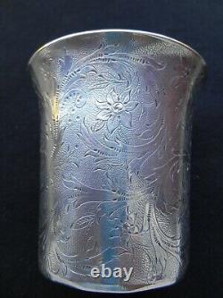 Ancien Timbale 120 G Gobelet Argent Massif 19 Th Old Solid Silver Art Popular