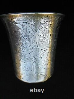 Ancien Timbale 120 G Gobelet Argent Massif 19 Th Old Solid Silver Art Popular