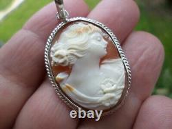 Ancien-coquille-women's Profile-pendant- Silver Massive 925-poland