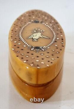 Ancienne Moches Box Cornal Vessel Blond Or Hirondelle Massive Xviiie
