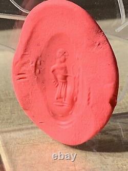 Ancient Afghan Ring, 19th-20th Century, Solid Silver, Agate, Man's Intaglio