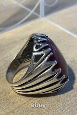 Ancient Afghan Ring In Solid Silver Beginning XX Century + Beautiful Agate