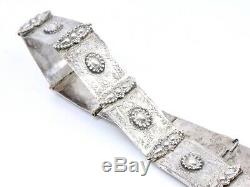 Ancient Belt In Sterling Silver Empire Ottoman Xixeme Coat Of Arms