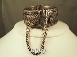 Ancient Berber Bracelet Solid Silver Antique Silver Ethnic Bracelet 89g