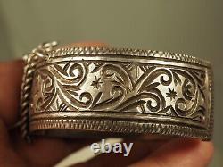 Ancient Berber Bracelet Solid Silver Antique Silver Ethnic Bracelet 89g